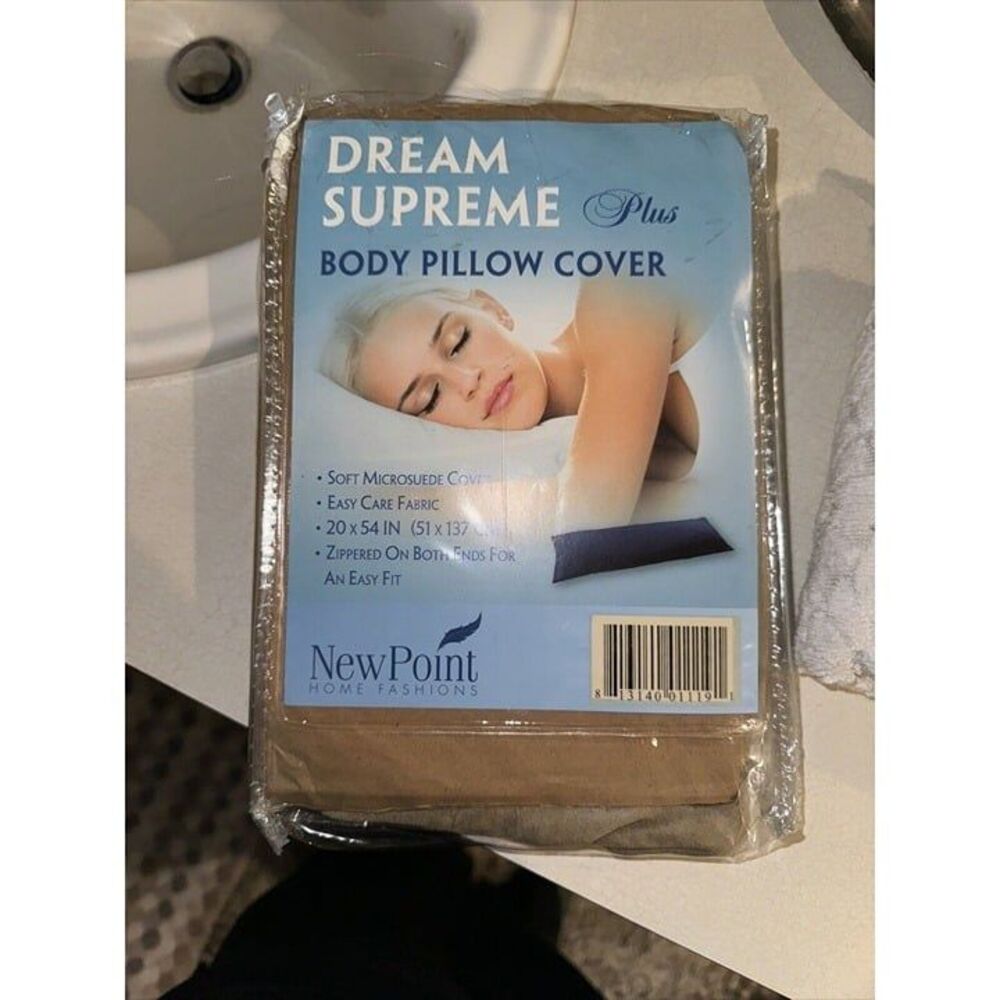 Dream Supreme Zippered Velvet Body Pillow Cover, Super Soft and Cozy Microsuede